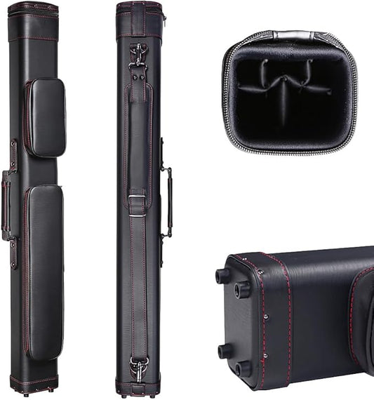 Pool Cue Case 2x3/3x5/4x4 Options Hard Case Pool Stick Case with Shoulder Straps & Handle for Pool Cue & Accessories