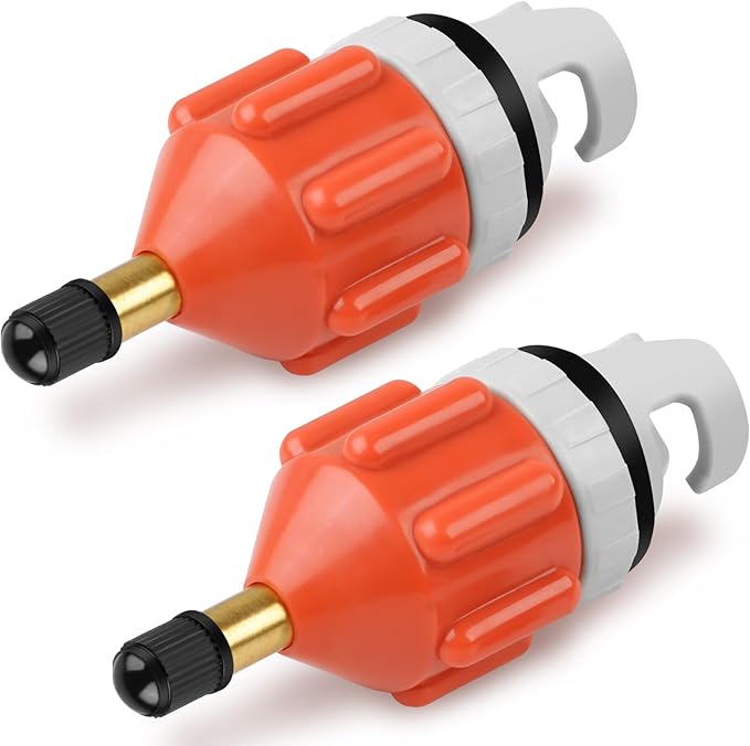 RNSXYAT 2Pcs Stand Up Paddle Board Pump Adapter, Strong Sealing Inflatable Boat SUP Pump Adaptor, Conventional Air Adapter Quickly Inflation, SUP Air Adapters for Stand-Up Paddleboard and Kayak