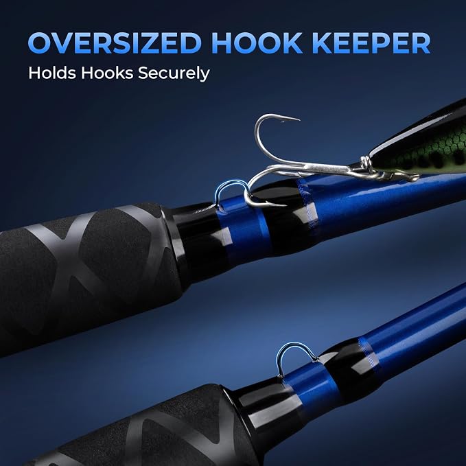 KastKing Kapstan Saltwater Spinning Rod | Boat & Surf Fishing Rod, Lightweight S-Curve Graphite, Stainless Double-Foot Guides,Aluminum Reel Seat, 2-Piece PTS