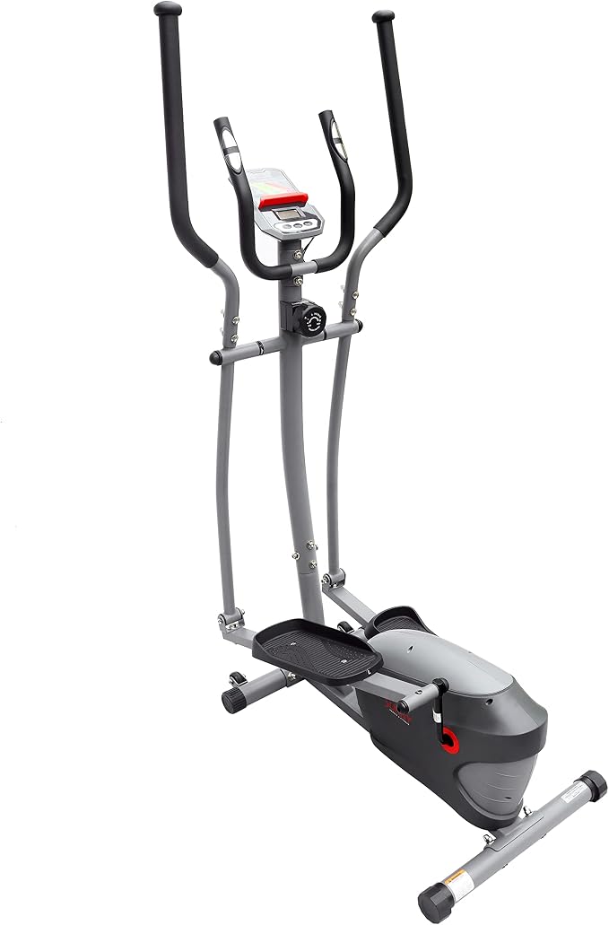 Sunny Health & Fitness Upright Elliptical Machine, Full Body Cardio Exercise Equipment with Adjustable Resistance, Arm and Leg Workout Machine, SunnyFit App via Bluetooth