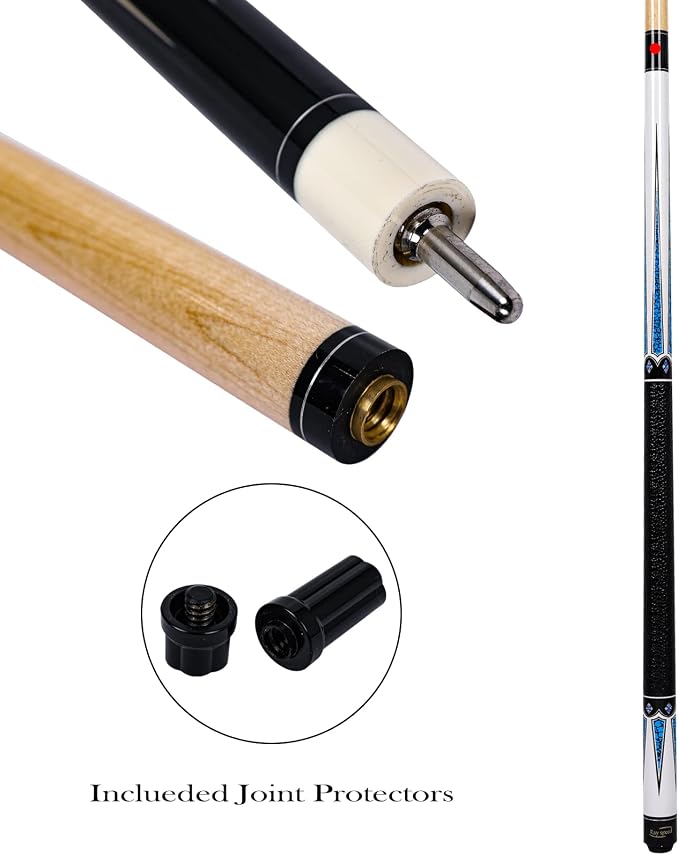Pool Cue Stick Low Deflection Shaft Billiard Cue Stick with Hard Case 19-20 oz Professional Pool Stick