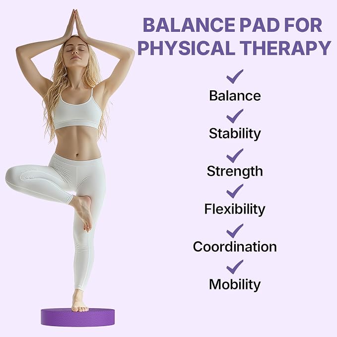 Foam Balance Pad,5BILLION Stability Pad for Physical Therapy,Non-Slip Exercise Balance Pad for Balance workouts,Yoga Knee Pad for Gym Fitness Stretching Pilate