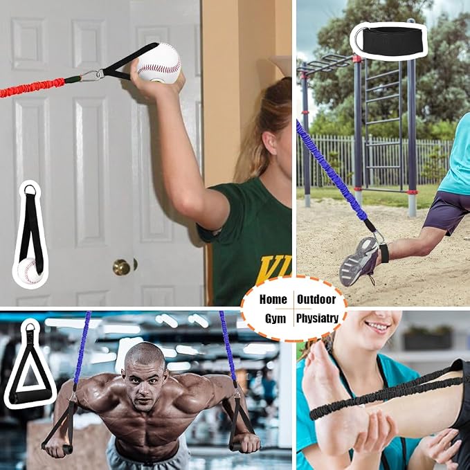 Davllin Baseball Resistance Trainer,Training Aid for Baseball Softball Pitchers,Interchangeable Grips to Build Arm Strength,Arm Bands for Baseball Players,Baseball Throwing Trainer,Great to Warm-Up