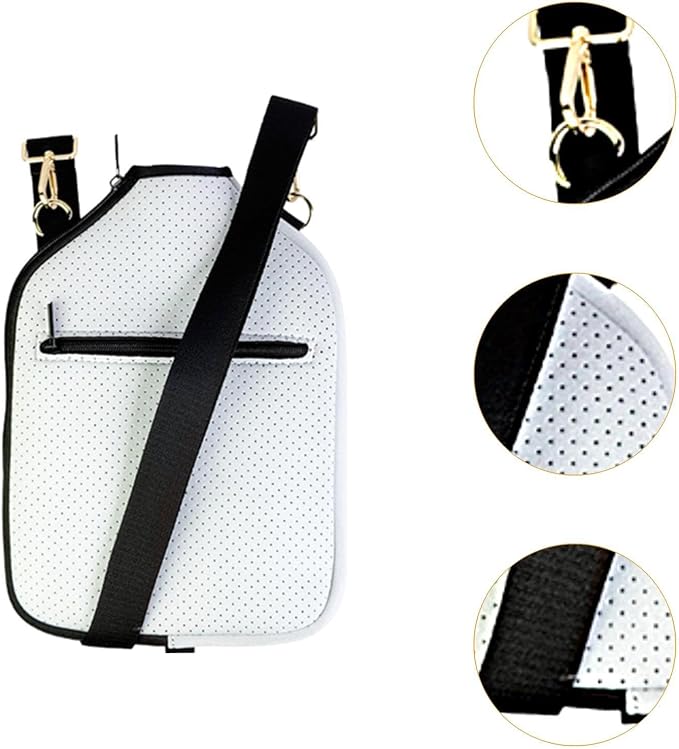 harayaa Paddle Cover Neoprene Racket Sleeve with Detachable Shoulder Strap Zipper Storage Bag Holder Case Suitable for Park Activities Home Communi