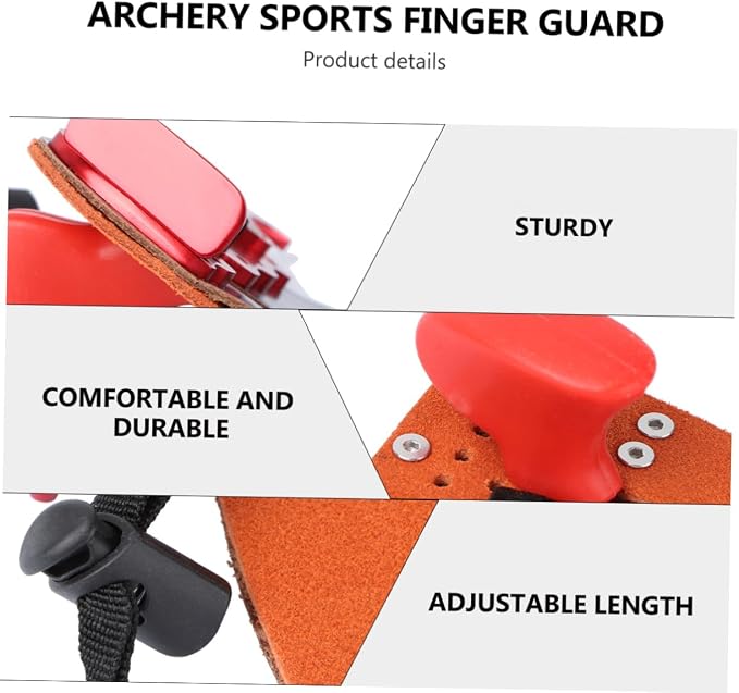 Milisten 3 Pcs Bow Arrow Thumb Guard Finger Tabs Bow Arrow Sports Protective Hand Gear Finger Braces