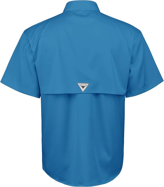 Alimens & Gentle Short Sleeve Fishing Shirt Wicking Fabric Sun Protection Casual Button Down Shirts