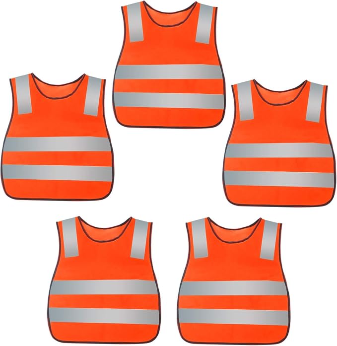 AIEOE Kids High Visibility Safety Vest Reflective Running Lightweight Traffic Walking Breathable Construction Vest