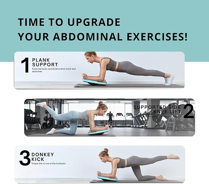 Balance Board for Core Workout, Portable Plank Board Training Equipment, Wobble Balance Board, Adjustable Home Fitness Equipment for Core Strength, Workout Equipment for Full-Body Workouts