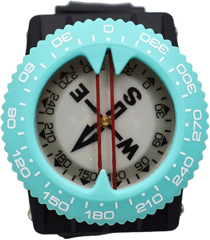Scuba Choice Diving Compass (Wrist/Bungee Mount) – Easy-to-Read Underwater Navigation Tool for Scuba Diving, Durable Design with Rotating Bezel, Reliable Directional Aid for Deep Dive Adventures