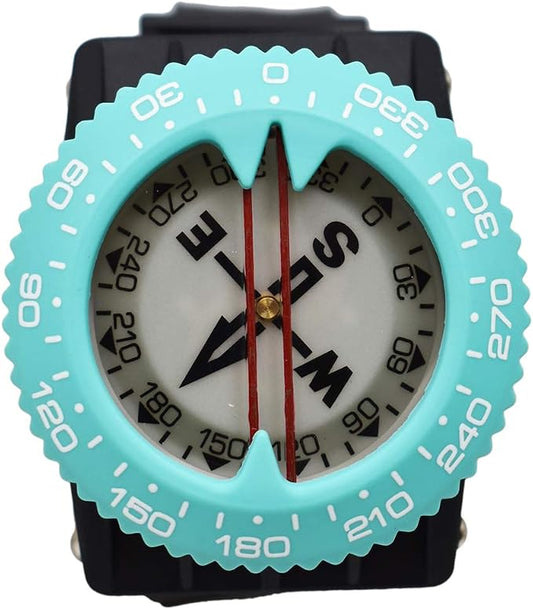 Scuba Choice Diving Compass (Wrist/Bungee Mount) – Easy-to-Read Underwater Navigation Tool for Scuba Diving, Durable Design with Rotating Bezel, Reliable Directional Aid for Deep Dive Adventures