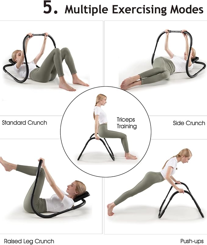 Ab Machine Exercise Equipment, Portable Sit up Machine for Core Strength, Study Ab Crunch Machine, Ab Roller for Abdominal Workout Exerciser & Trainer