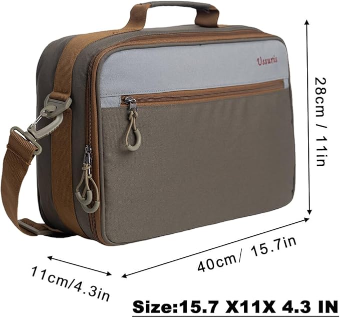 Fly Fishing Reel Case,Shockproof Organizer Bag with Adjustable Dividers, Holds 10 Fly Reels, Protective Travel Gear Bag with Mesh Pocket