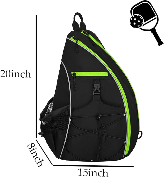 Goloni Pickleball Sling Bag for Men Women, Lightweight Pickleball Backpack with Fence Hook