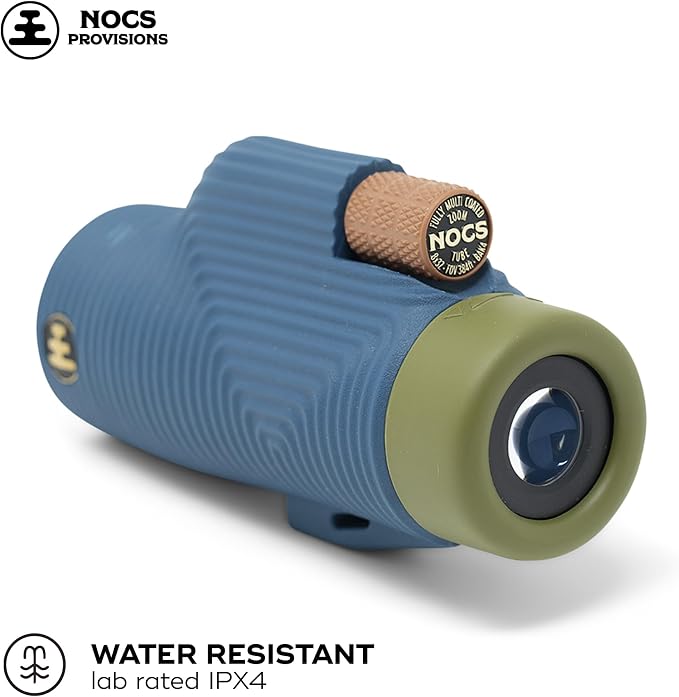 Nocs Provisions Zoom Tube 8x32 Monocular, 8X Magnification Telescope, Bak4 Prism, Wide Field of View for Bird Watching, Backpacking & Wildlife Viewing - Indigo Blue II