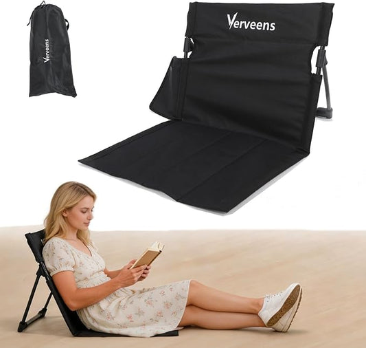 Extra Large Foldable Camping Chair with Cup Holder,Ultra-Light Portable Beach Chair with Carry Bag for Sunbathing Swimming Poolside Picnic Lawn Road Hiking Trips (Black)