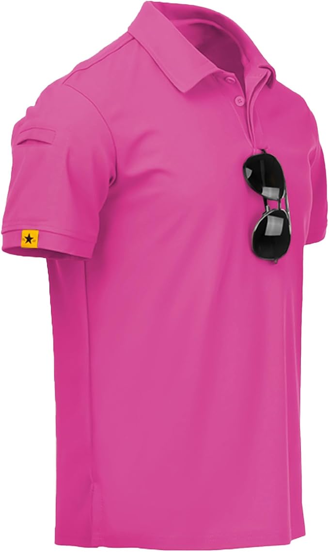 ZITY Mens Polo Shirt Short Sleeve Sports Tactical T-Shirt Athletic Golf Polos Daily Casual Stylish Collared Shirts for Men