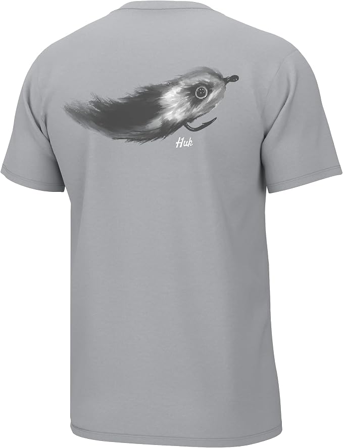 HUK Mens Performance Fishing Logo Tee, Short Sleeve T-Shirt for Men