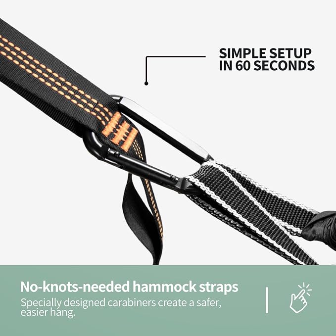 Hammock with Mosquito Net - Lightweight, Portable, 1 Person Hammock - for Camping, Hiking, Backpacking, Travel, a Festival, or The Beach (Cyan)