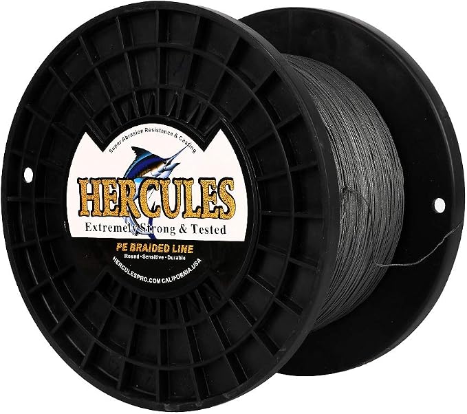 HERCULES Cost-Effective Super Cast 8 Strands Braided Fishing Line 10LB to 300LB Test for Salt-Water,109/328/547/1094 Yards(100M/300M/500M/1000M),Diam.#0.12MM-1.2MM,Hi-Grade Performance,Variety Colors