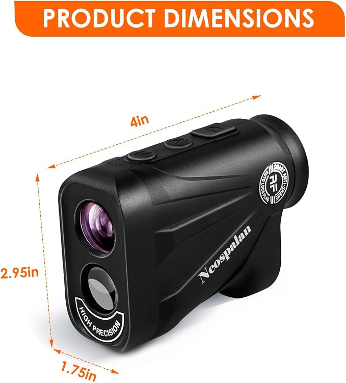 Golf Rangefinder with Slope, 2000 Yards Laser Range Finder with Pin Lock Vibration, 6X Magnification, Magnetic Mount, Rechargeable, Tournament Legal - Golf Gift for Men