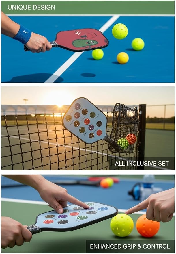 MIXIN ITUP T700 Carbon Fiber Pickleball 2 Paddle Set
