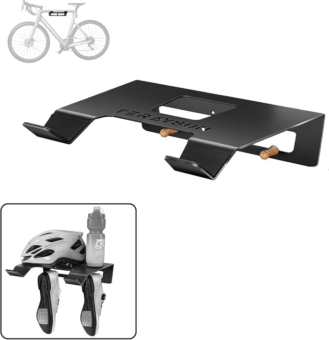 Bike Wall Mount Storage Rack,Bike Hangers for Garage Space-Saving Bike Rack Garage,Large Tray Design,13.7''x12'',Black