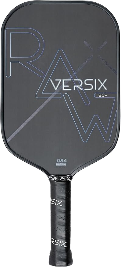 VERSIX RAW Carbon Fiber Pickleball Paddle,Polypropylene Honeycomb Core, Carbon Fiber, 7.9oz (Midweight), 15mm Core