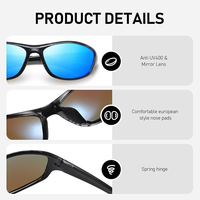 LKEYE Bifocal Reading Sunglasses Men Women Sports Style Sun Reader Wrap Around Build-In UV Protection Driving glasses LK6092