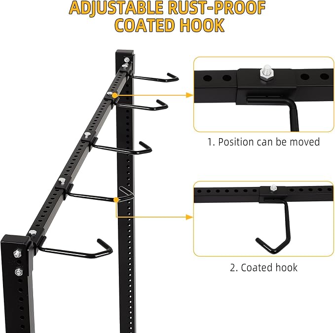 FAHKNS Freestanding Bike Rack for Garage: Hold Up to 5 Bicycle Vertical Bike Stand Floor Indoor Bike Storage Organizer Hangers for Garage