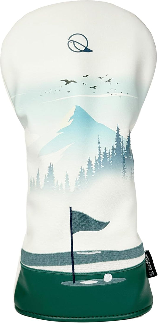 Golf Driver Headcover birdskie Premium Leather Head Cover. Digitally Printed and Embroidered Design. Head Cover for Your Driver by birdskie.