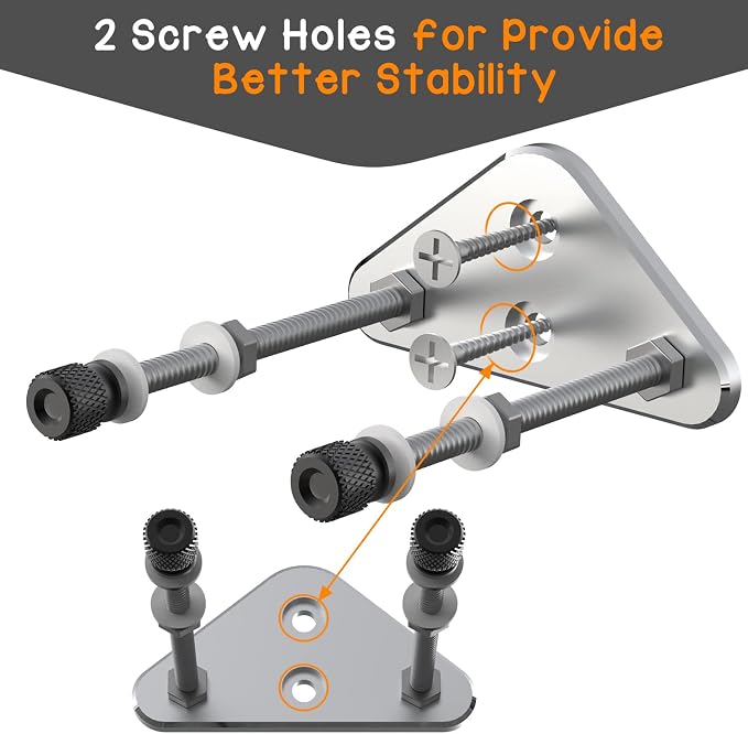 14 Packs Skateboard Wall Mount Aluminum Skateboard Hanger with Two Screw Holes for Display Skateboard Deck Storage Horizontal and Floats Vertically - Silver