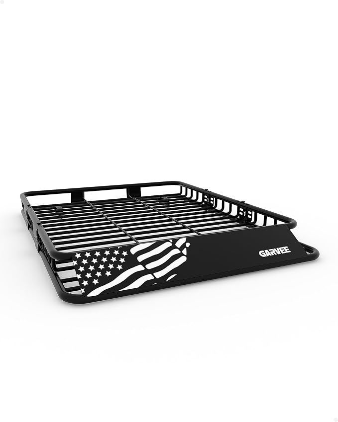GarveeLife 64 in x 50 in Roof Rack Basket, 200 LBS Capacity Rooftop Cargo Carrier Basket with Extension Luggage Rack Heavy Duty for SUVs, Trucks, Vehicles