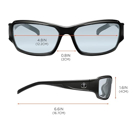 Ergodyne Skullerz THOR Anti Scratch Safety Glasses, Anti-Fog, ANSI z87.1