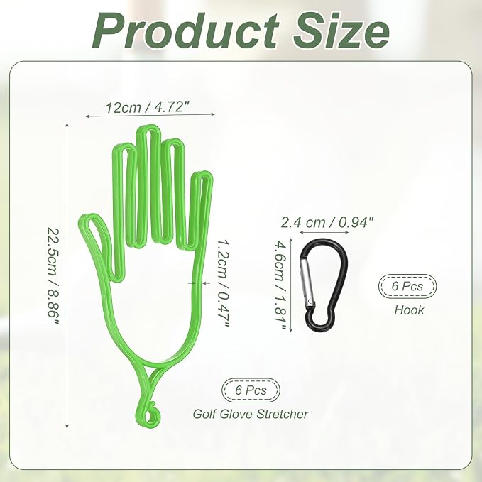 PATIKIL Golf Gloves Stretcher, Plastic Keeper Support Rack Holder Dryer Hanger Frame with Hanging Hooks for Men Women Sports Gloves Maintenance