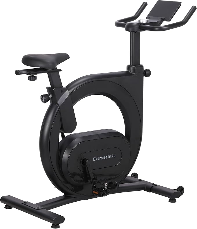 Exercise Bike, Magnetic Indoor Cycling Bike with 28Lbs Flywheel & Smart Resistance, 276LBS Capacity Stationary Bike with LCD Monitor, IPad Mount & App Connectivity