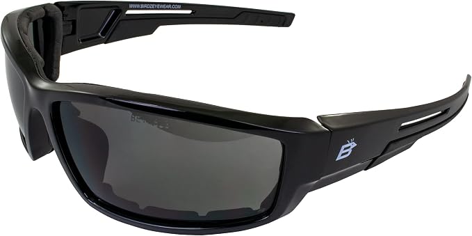 Birdz Eyewear Swoop Anti-Fog Padded Motorcycle Sunglasses Riding Glasses 3 Pairs Black Frame Lenses for Day & Night ANSI Z87 .1
