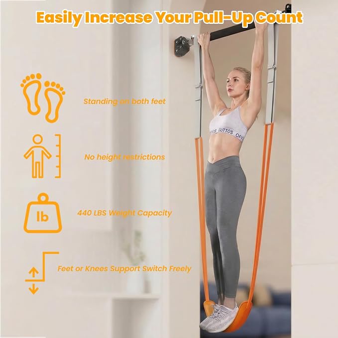 YYJO Foldable Pull Up Bar Free Standing Multi-function Power Tower Dip Bar with Assistance Bands Home Gym Strength Training Equipment