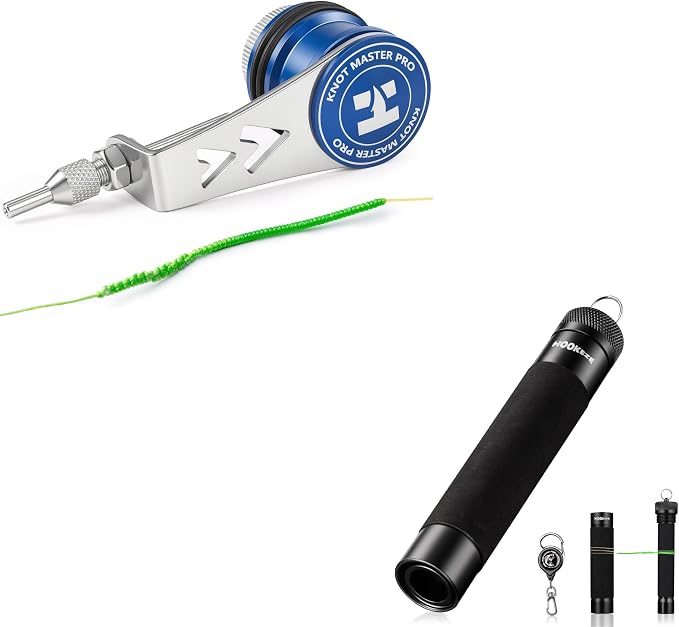 HOOK-EZE PR Knot Bobbin Tool & Knot Puller Tying Tool, Heavy Duty GT Assist Knotter Line Winder for Secure Ties, Offshore Saltwater Gear & Accessories