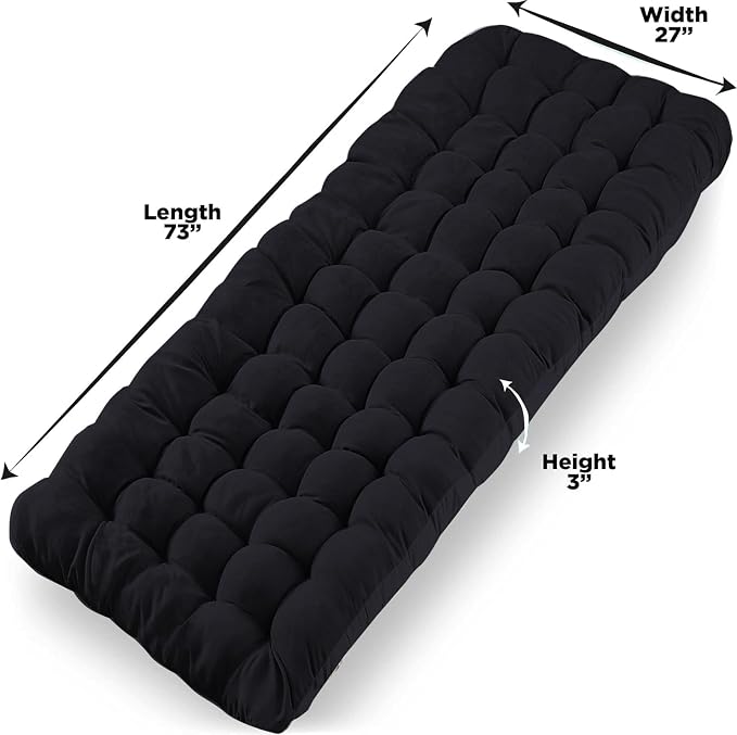 Zone Tech Camping Cot Mattress Pad Premium Quality Outdoor Comfortable Thicker Cotton Sleeping Cot Lightweight Waterproof Bottom Pad Mattress for Adult, Kid