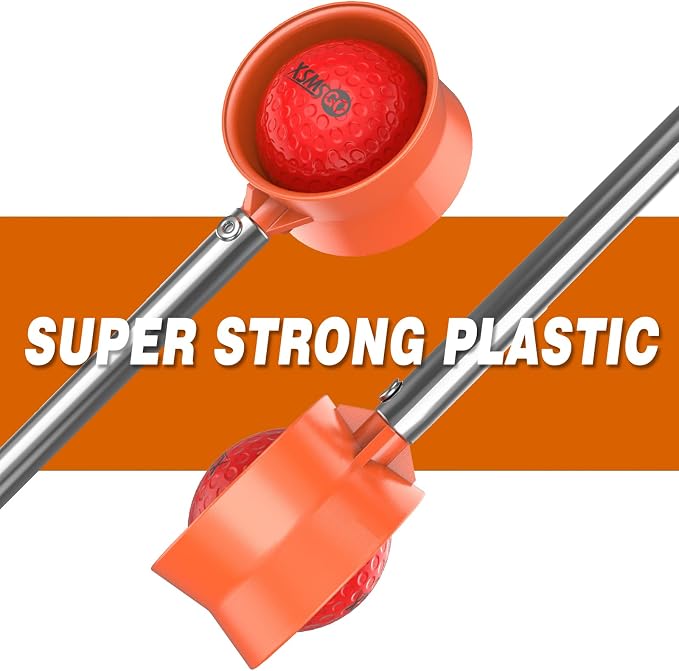 Telescopic Golf Ball Retriever for Water and Golf Club Cleaner & Ball Cleaning Bag