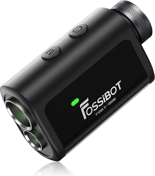 FOSSIBOT Range Finder Golf Rangefinder with Slope and Magnetic,Flag Pole Locking Vibration,6.5X Magnification,3-1100 Yards.