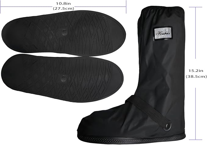 Waterproof Rain Boot Shoe Cover with Reflector Reusable & Foldable