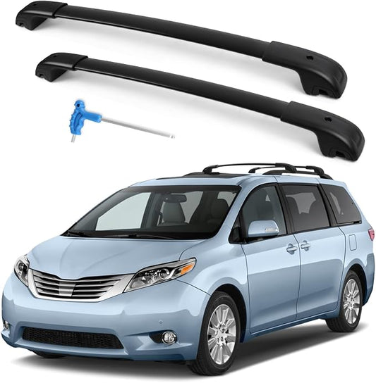 Roof Rack Cross Bars Compatible with Toyota Sienna 2011-2020, 300LBS Heavy Duty Adjustable Aluminum Cargo Bar for Rooftop Carrier, Cross Bars for Luggage, Kayak, Canoe, Bike, Snowboard