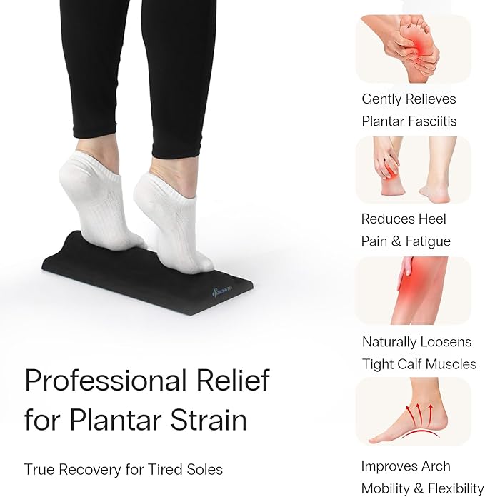 StrongTek Portable Slant Board & Foot Stretcher Set – Adjustable Calf Stretch Board + Plantar Fasciitis Relief Block