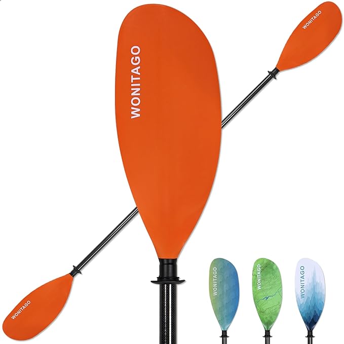 Kayak Paddle Carbon Fiber Shaft and Reinforced Nylon Blade, Adjustable Kayaking Oars, 3 Piece, 230-250 cm/90-98 Inches,210-230 cm/82-90 inches