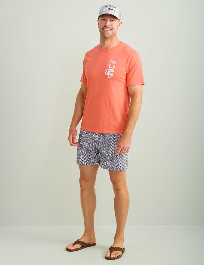 HUK Mens Performance Fishing Logo Tee, Short Sleeve T-Shirt for Men