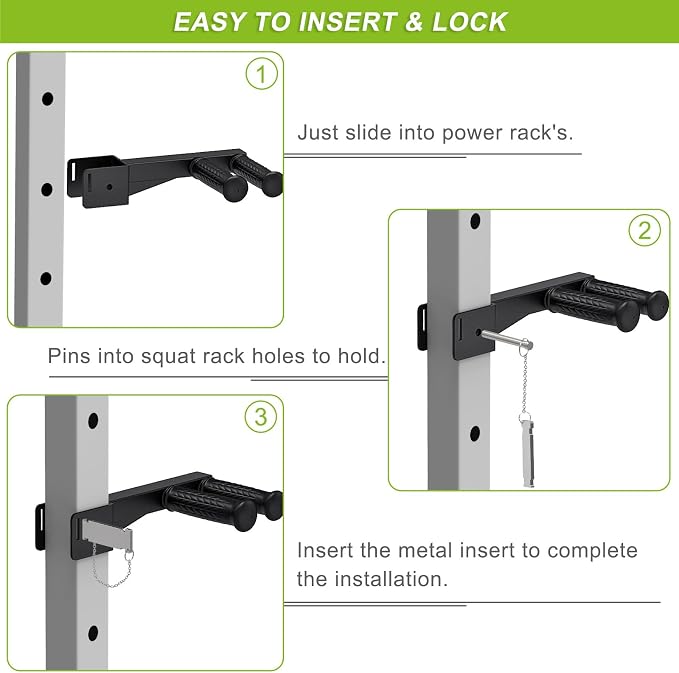 Nordic Hamstring Curl Attachment, Dip Bar, Belt Squat & Safety Spotter Arms for 2"x2" & 3"x3" Power Racks, Home Gym Strength Training Accessories