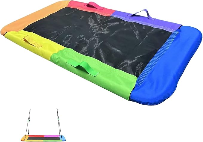 60-Inch Rectangular Platform Tree Swing Replacement Fabric - Platform Swing Replacement Cover 700lbs Capacity - with Handles