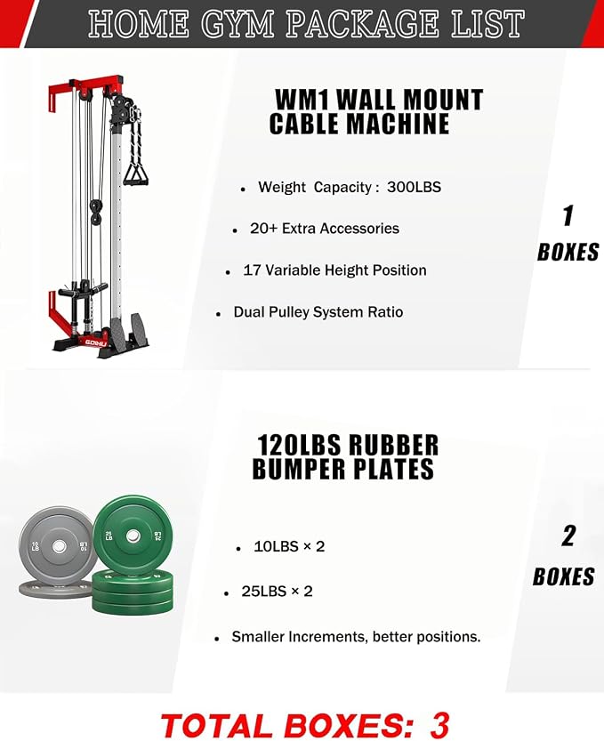 Wall Mount Cable Station, WM1 Cable Crossover Machine with 17 Positions, High and Low Cable Crossover Machine with Removable Footplate for Garage Home Gym