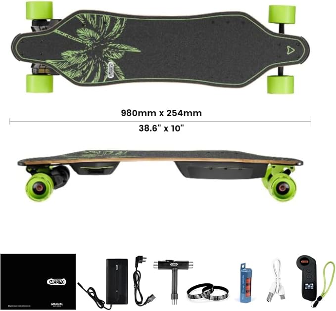 MEEPO Campus V3 Series/Envy Electric Skateboard with Remote, Top Speed Up to 29 Mph, 4 Speed Smooth Braking, Easy Carry Handle Design, Suitable for Adults & Teens